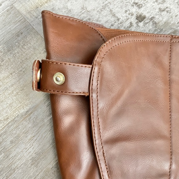 JustFab Raine wide calf riding boots faux leather - Picture 3 of 10